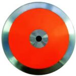 Fiberglass discus with steel rim